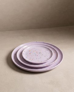 New Party Bread Plate 17cm Lilac