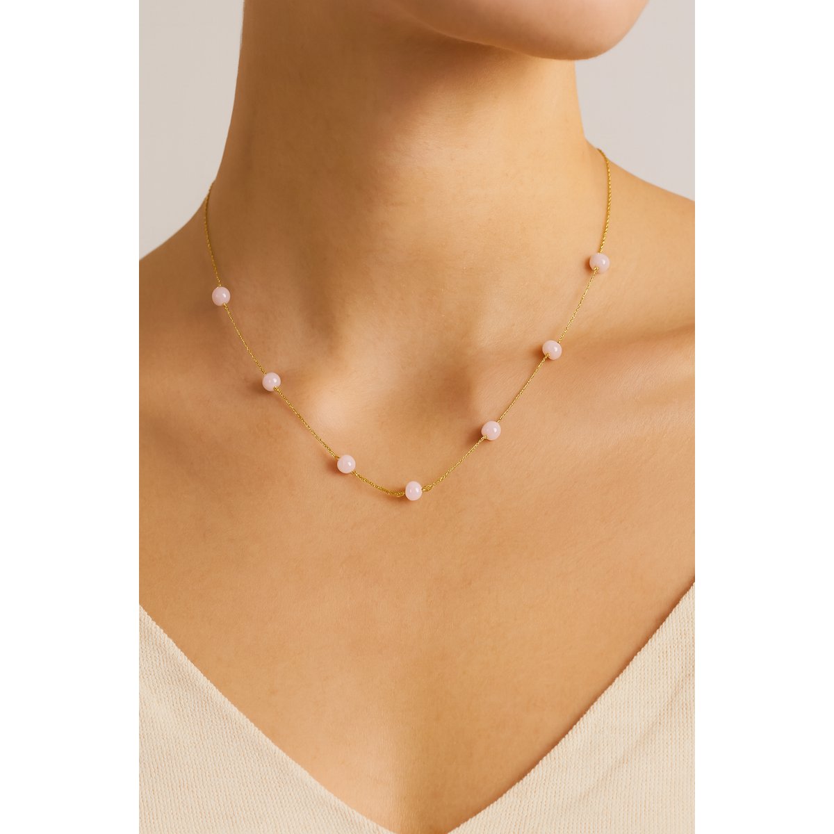 Collar de nora rosa
