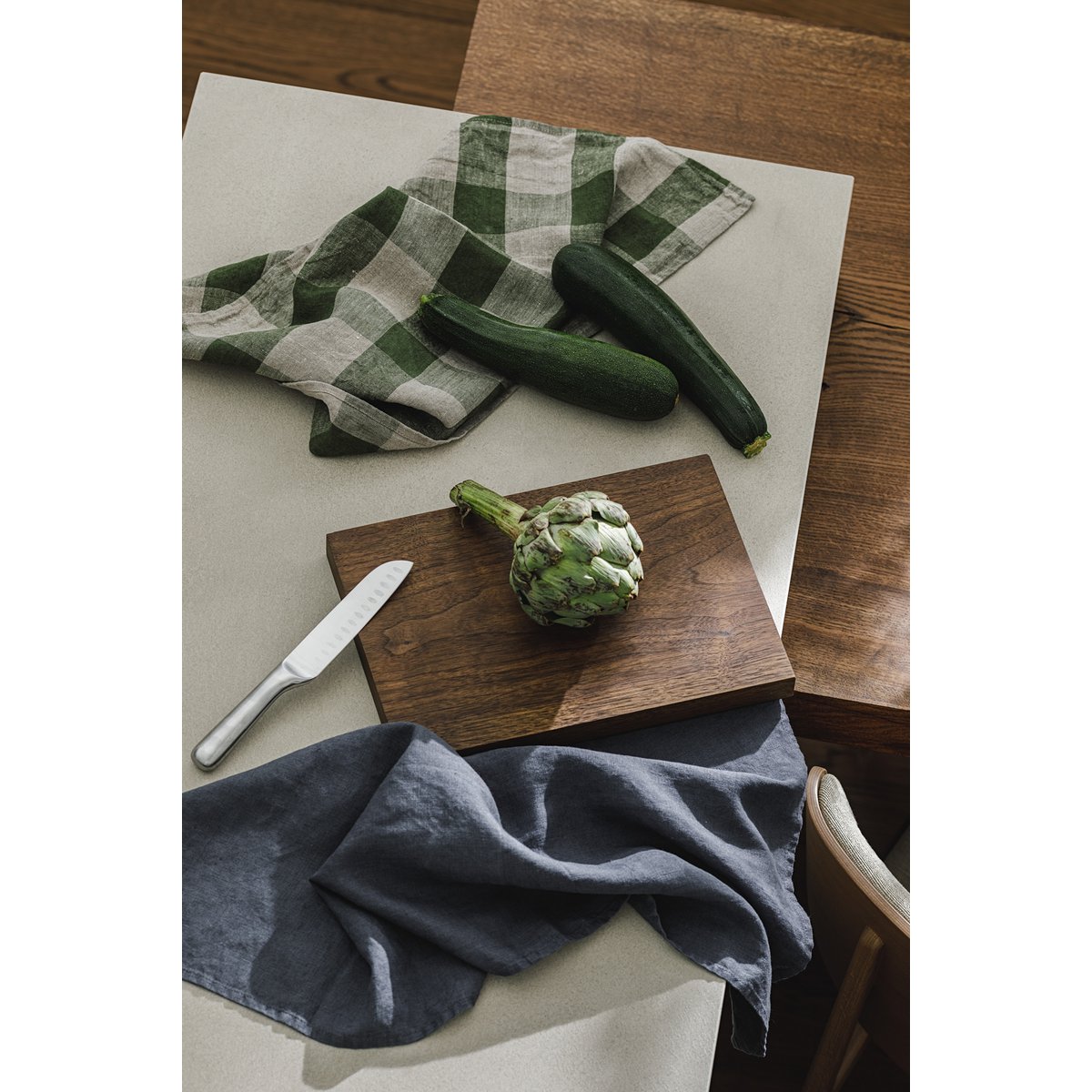 Paño de cocina / Azul noche, 100% lino