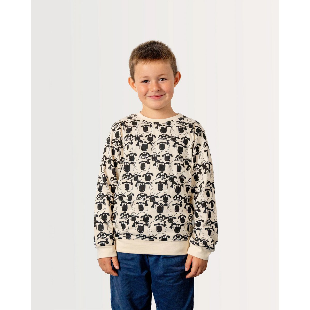 koaa – Shaun das Schaf “Schafherde” – Longsleeve beige