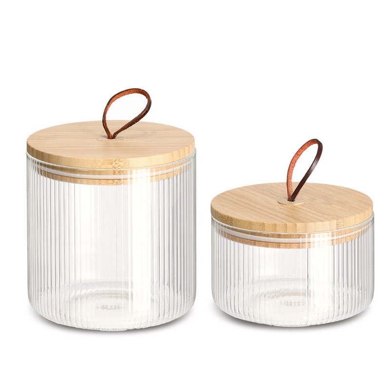 Storage jar with bamboo lid FSC 100%