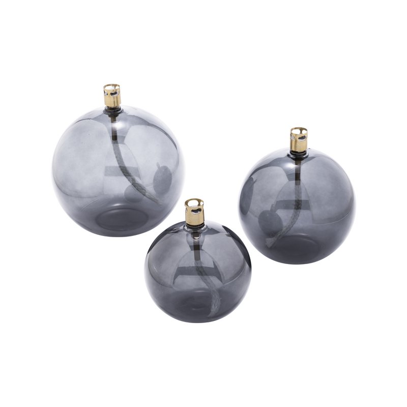 Olielamp Round smoked brass M