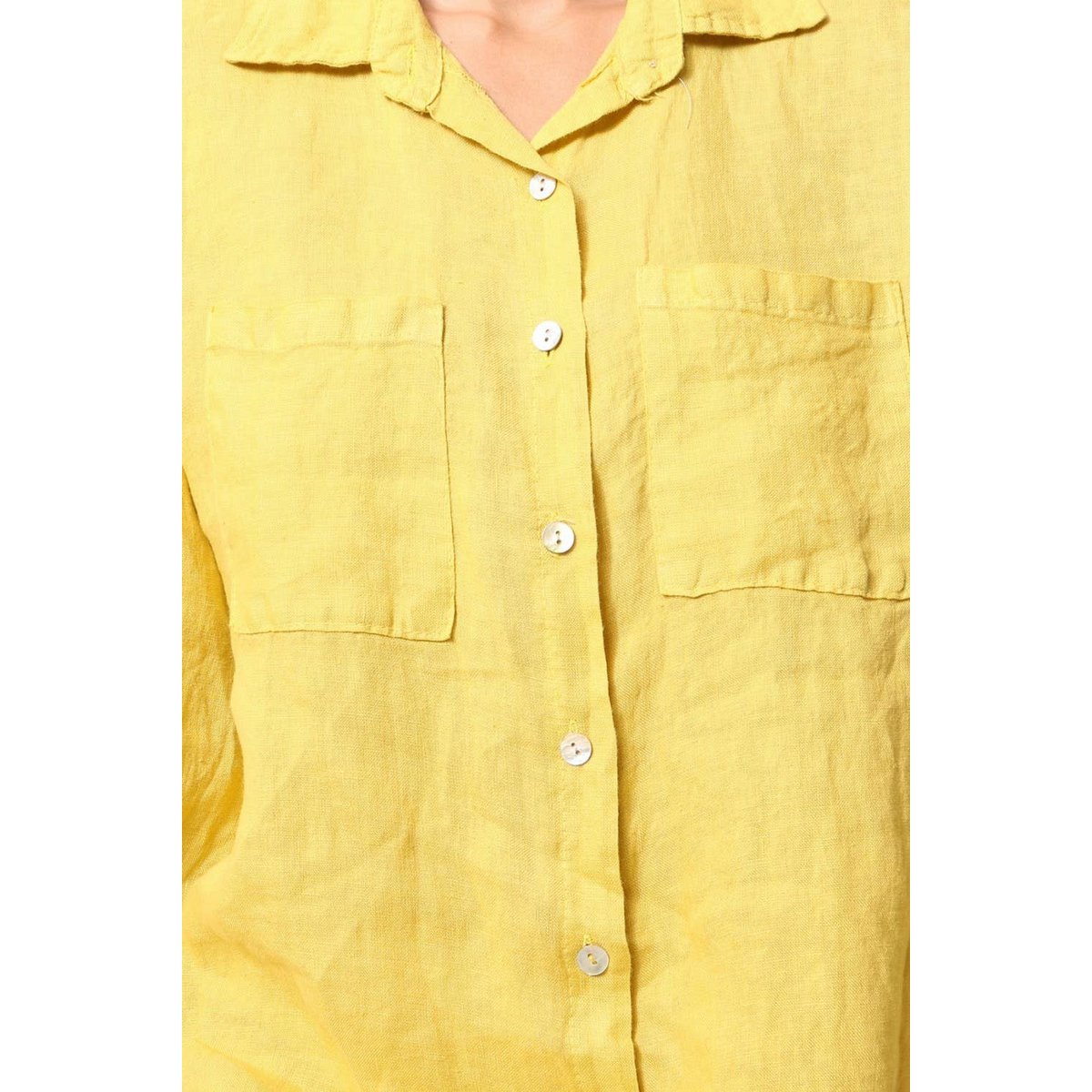 Short dress with linen pockets for women ref.2244