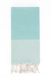 Asciugamano Hammam Fouta Waffle Stripes - Menta - 100x200cm