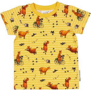 T-shirt Mamma Mu en de Kraai Geel/Wit