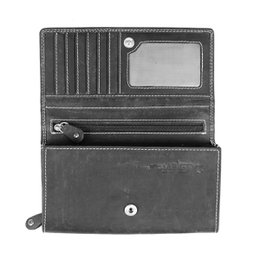Large Buffalo Leather Wallet with Flap - 3 Colours - Arrigo
