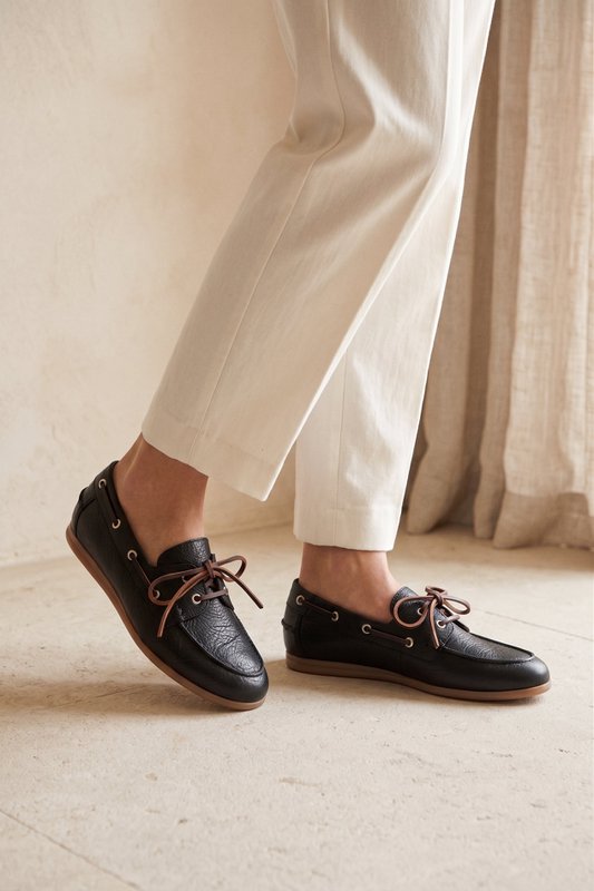 KAI BLACK – Skórzane buty żeglarskie