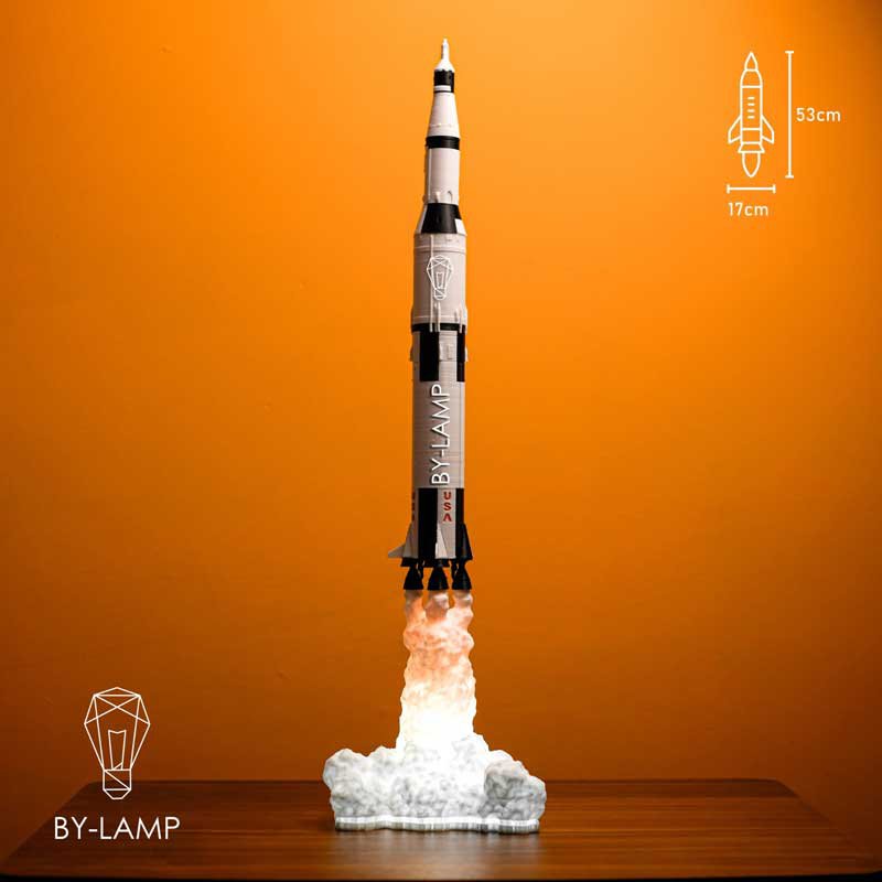 Raketlampe, SpaceX, Dekorativ Lampe, Bordlampe
