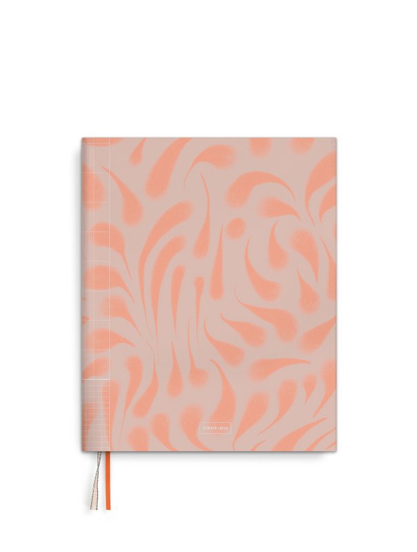Notebook A5 - Orange Waves - FSC Mix Credit