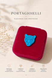 Ruby Panther travel jewelry case