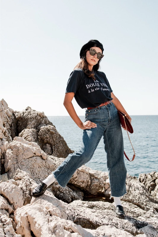 Navy blue dolce vita t-shirt