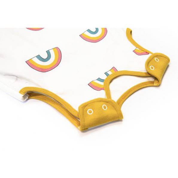 Babasac multi tog baby sleeping bag Rainbow Mustard trim
