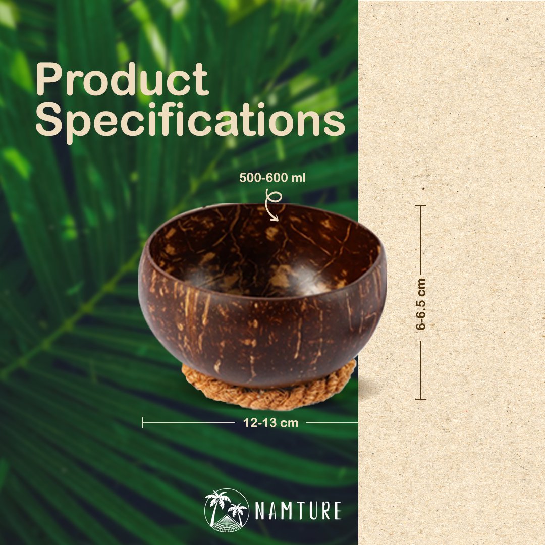 Coconut Bowl Set M • Eco Friendly • Polished