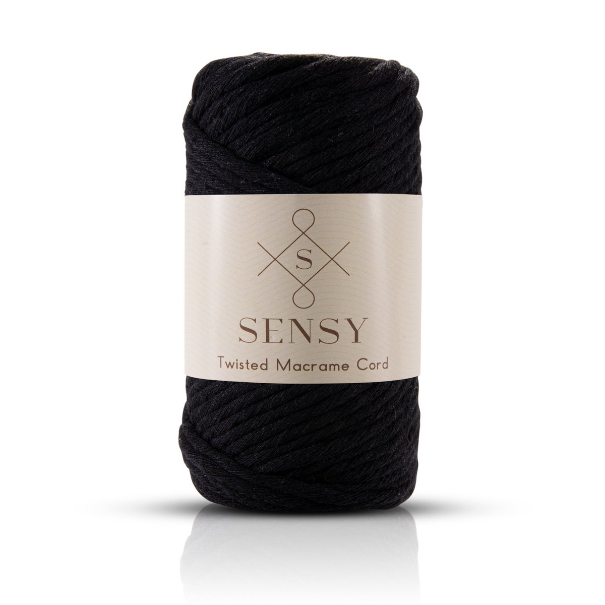 Sensy Premium 3 mm - cordoncino macramè a filo singolo in cotone riciclato al 100%.