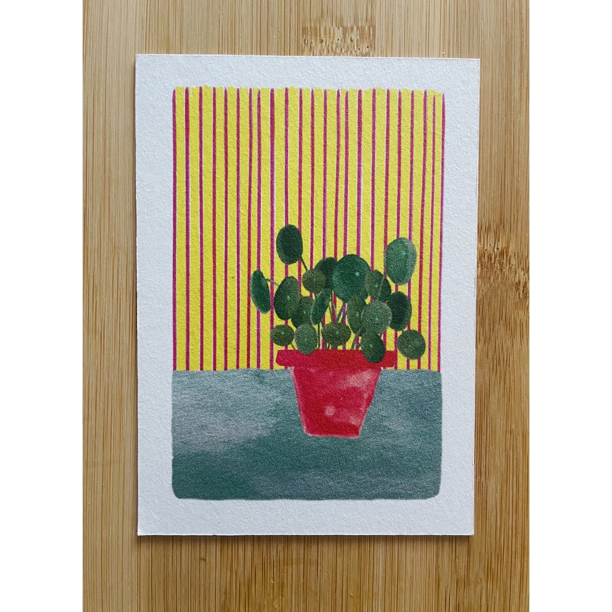 Carte en carton de plante de crêpes