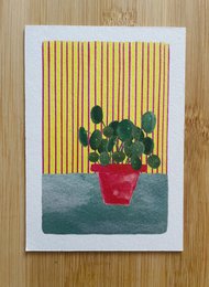 Carte en carton de plante de crêpes