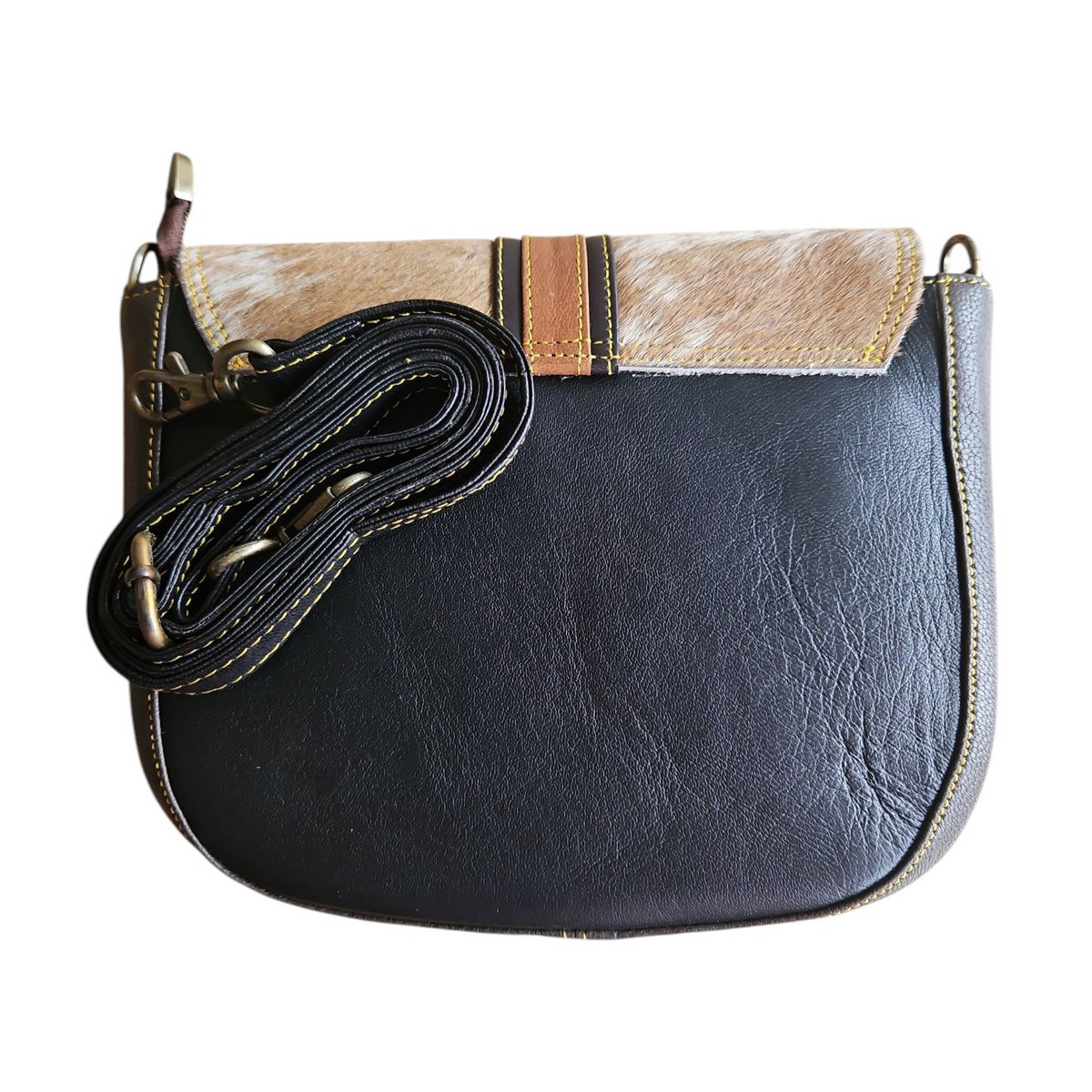 Leren dierenprint tas Merel