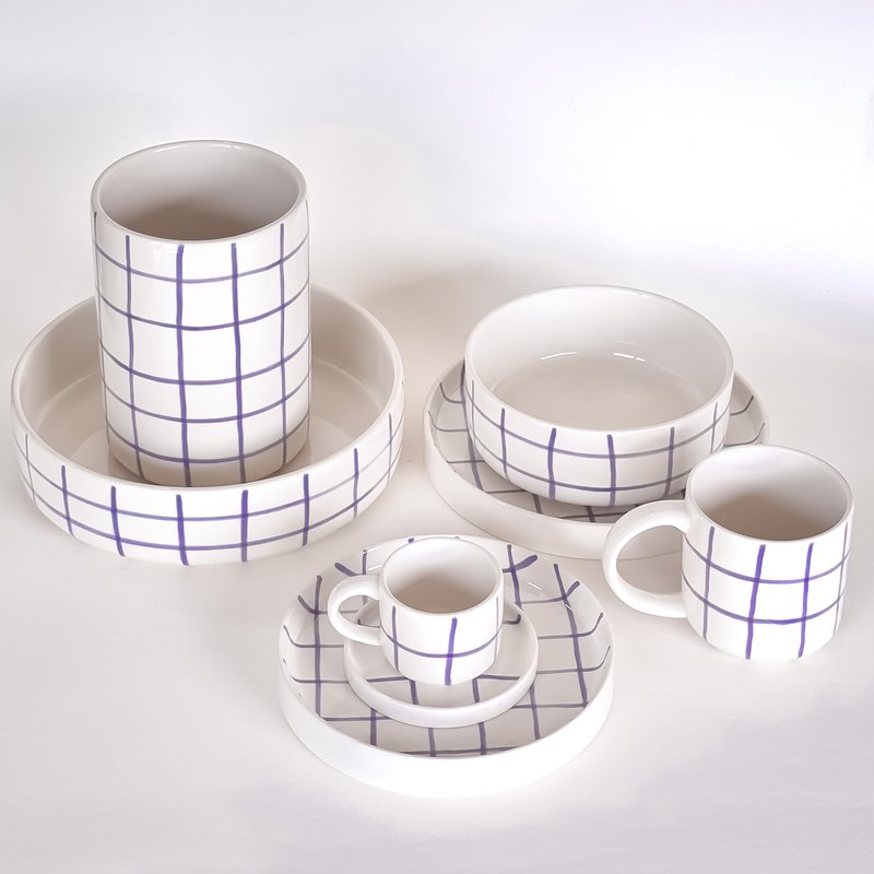Becher Grid – palazzo purple