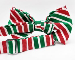 Bowtie - Green and red stripes
