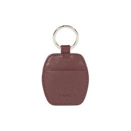K10854XB | Portachiavi in Saffiano Vera Pelle. Colore Bordeaux. Anello per chiavi Nickel Lucido. Dimensioni totali: cm 5,5 x 9,5 x 0,5. Confezione: Gift Box rigido fondo/coperchio