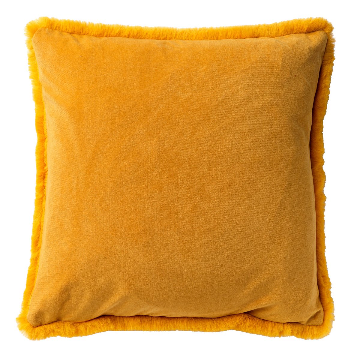Dutch Decor ZAYA - Cushion 60x60 cm - Faux fur look - Extra large - Golden Glow - Yellow