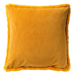 Dutch Decor ZAYA - Cushion 60x60 cm - Faux fur look - Extra large - Golden Glow - Yellow