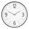 Biel Wall Clock - Black/White, Glass/Plastic, Ø51 cm
