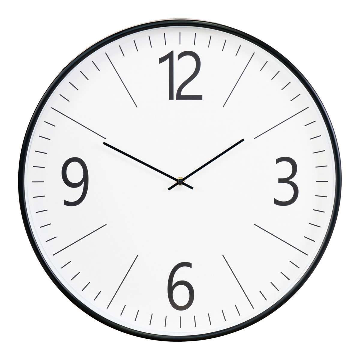 Biel Wall Clock - Black/White, Glass/Plastic, Ø51 cm
