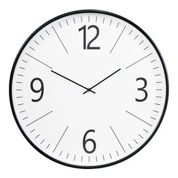Biel Wall Clock - Black/White, Glass/Plastic, Ø51 cm