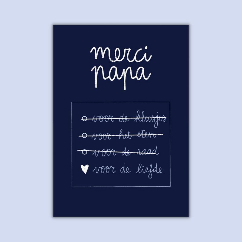 WENSKAART - Merci papa