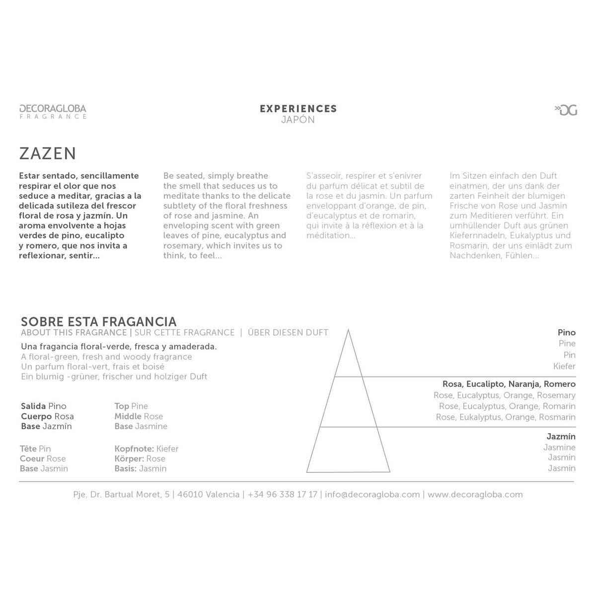 Perfume Spray | Fresh green and floral fragrance | ZAZEN | 100ml/3,38  fl.oz