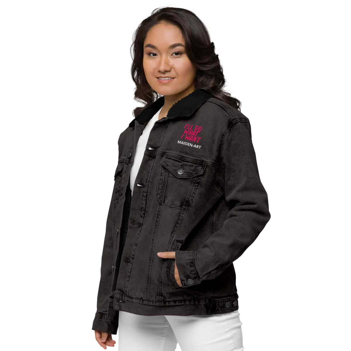 Denim sherpa jacket REBEL GIRL