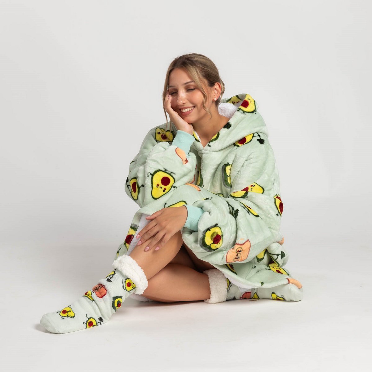 Vitapur - Hoodie blanket + socks - Avocado