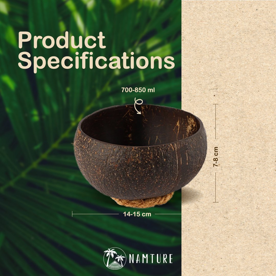 Coconut Bowl Set XL • Zero Waste • Natural