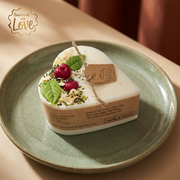 Vela Corazón Pequeña Con Cerezas, caja de 6