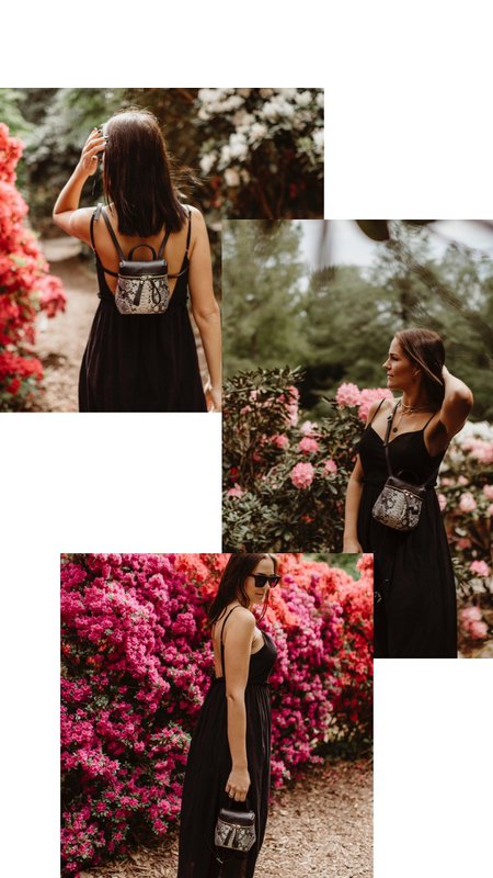 Bolso bandolera / mochila de piel ''JERSEY''
