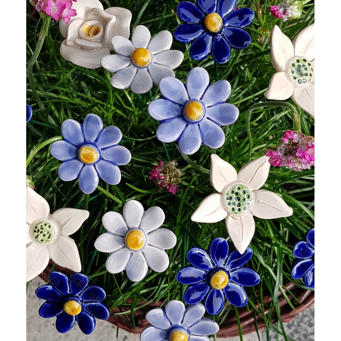 Daisy blue small 3.5 cm
