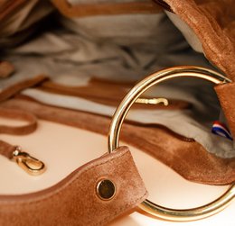 Camel MIKI CITY soft tote bag