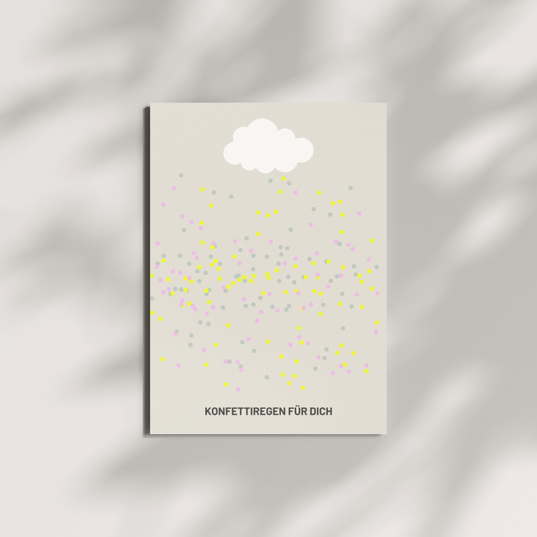 Ansichtkaart - Confetti Rain for You
