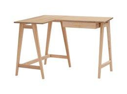 LUKA Ashwood L-Shaped Desk Left/Right Handed