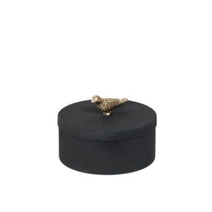 Black Metal Box with Bird, 14 x 14 x 10 cm – DECOSILUET