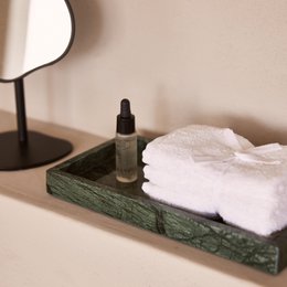 Marble tray tray 15x30cm green