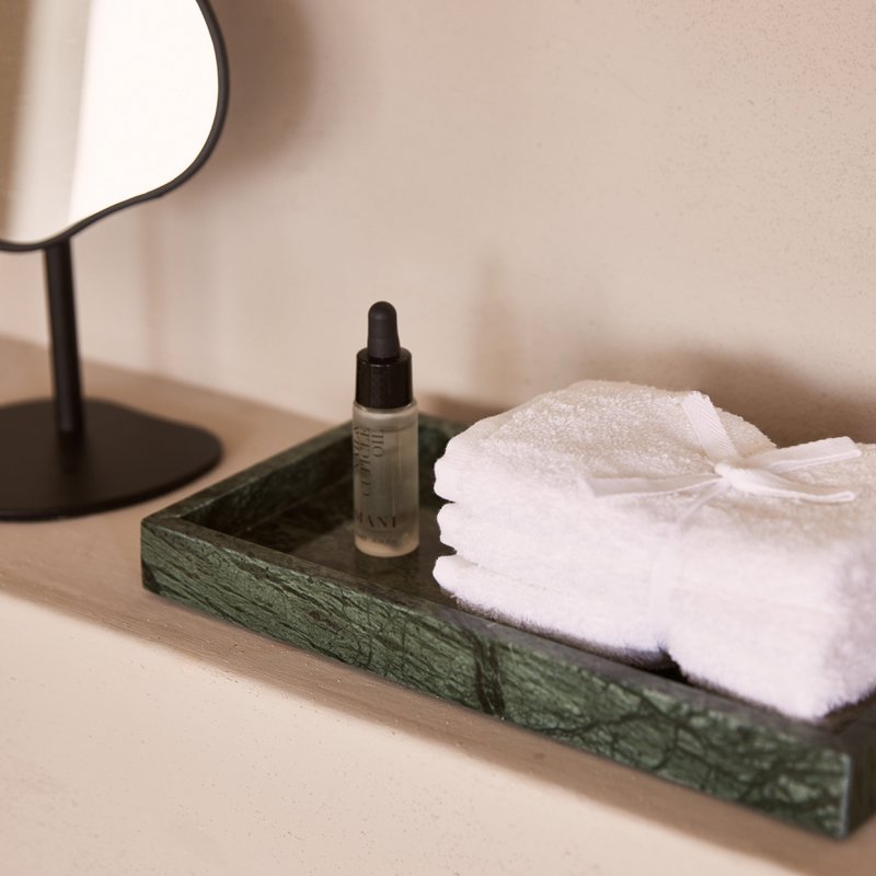 Marble tray tray 15x30cm green