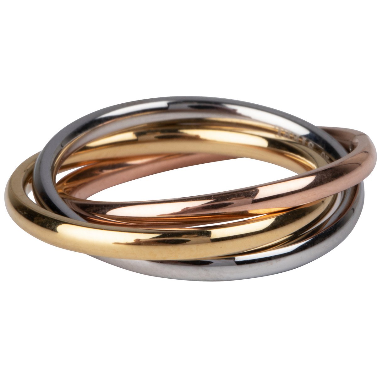 R1067 Rolling Anxiety Fidget Ring Rose Gold Stålfarve