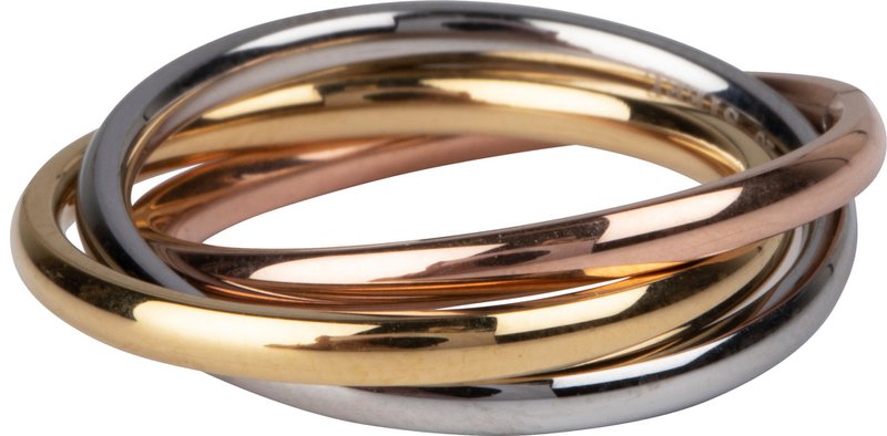 R1067 Rolling Anxiety Fidget Ring Rose Gold Stålfarve
