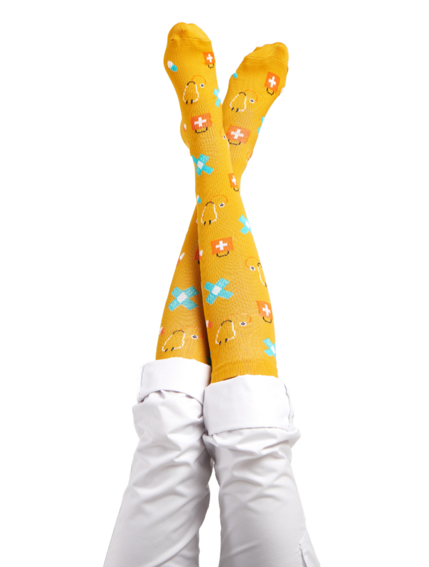 Calzini a compressione Care Giallo