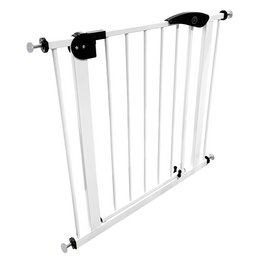 Liefjes & Co Cancelletto per scale senza foratura - Da 75 a 95 cm - Cancelletti di sicurezza - Cancelletto per bambini - Montaggio a morsetto - Nero - Bianco