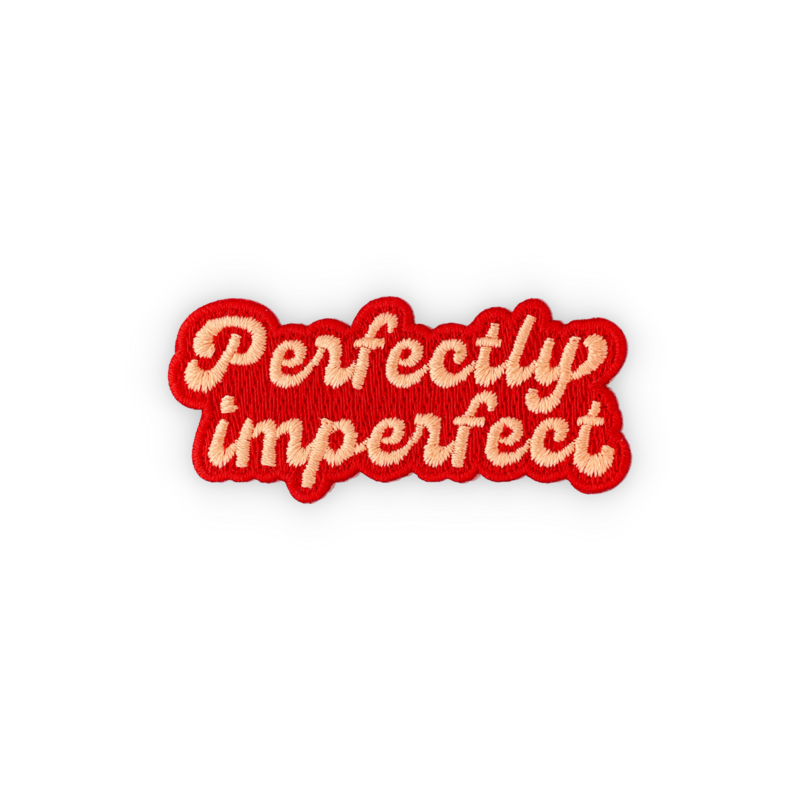 Sticker- en strijkbadge Perfectly Imperfect
