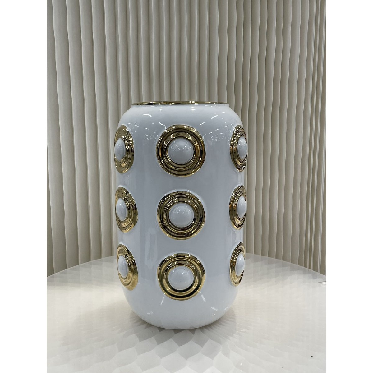 Vase doré à 3 cercles (CV11617-12-CA-205321-WIT)