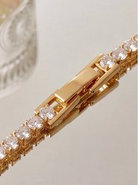 Tijdloze tennisarmband met diamantlook
